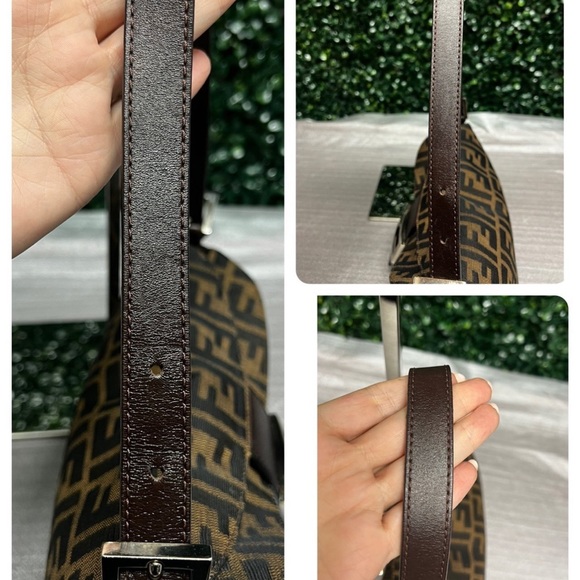 Fendi Zucca Double Flap Baguette Tobacco - Picture 7 of 13